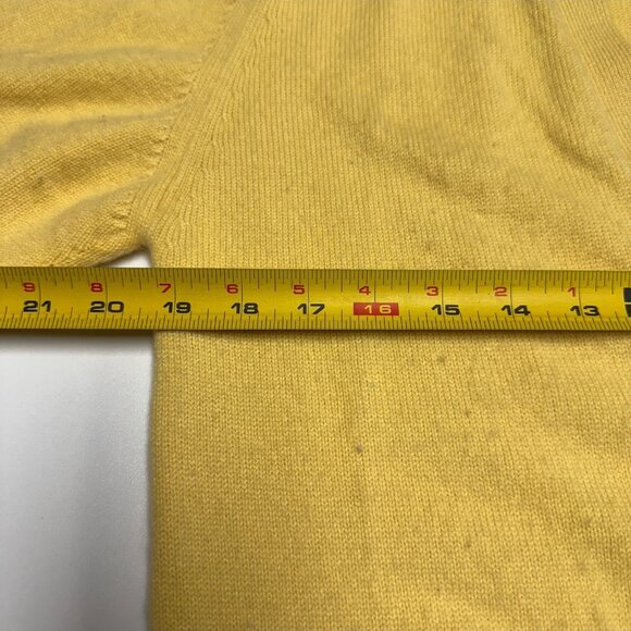 Vintage The Scotch House Cashmere Cardigan Sweater Womens 40 Yellow - Picture 10 of 11